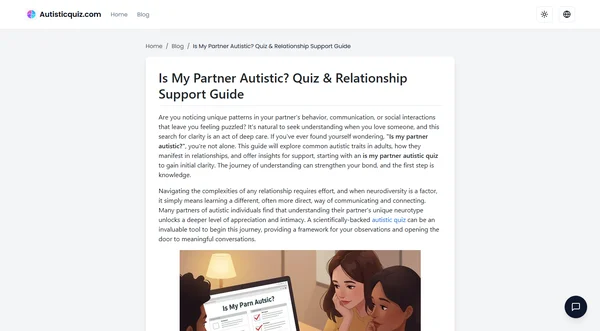 Is My Partner Autistic? Quiz & Relationship Support Guide