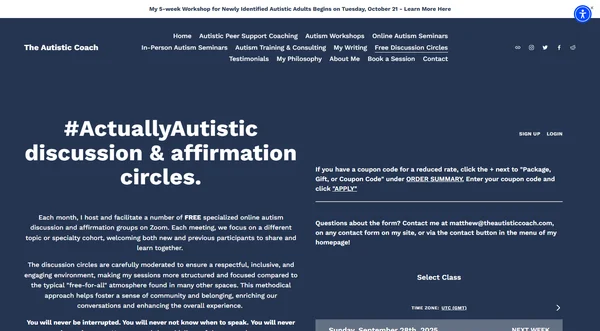 The Autistic Coach Discussion Circles