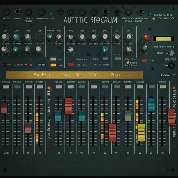 A sound mixing board representing the autism spectrum.